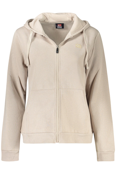 Norway 1963 Womens Beige Zip-Up Sweatshirt