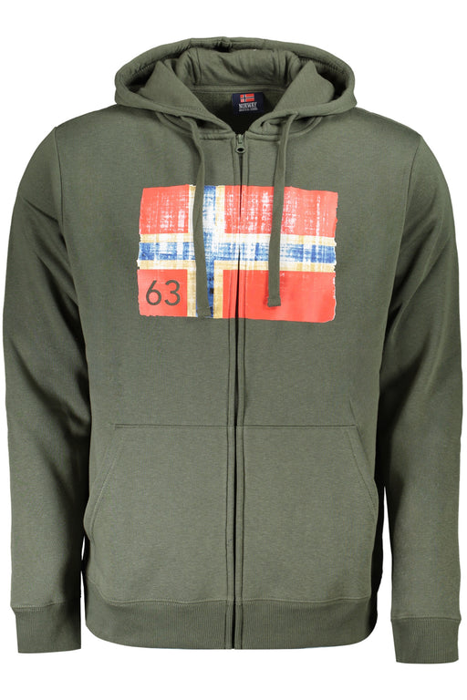 Norway 1963 Mens Zip-Up Sweatshirt Green