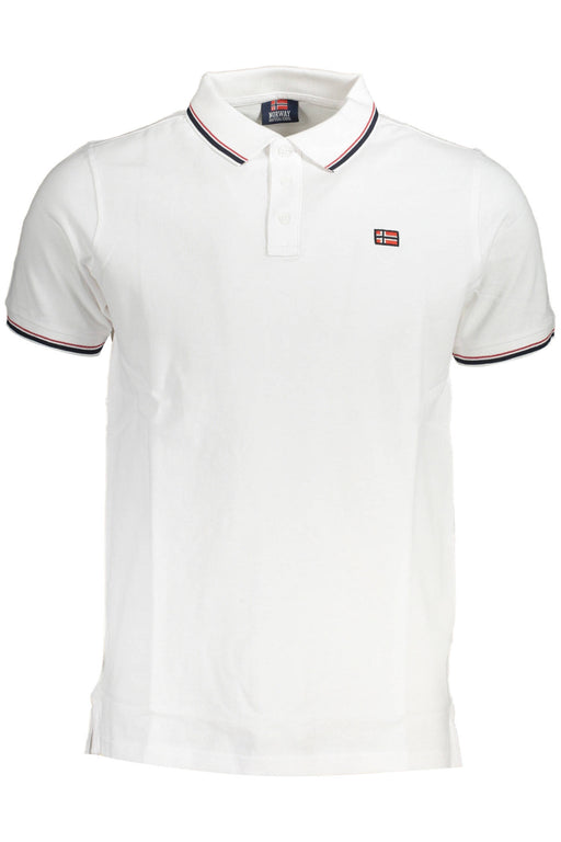 Norway 1963 White Mens Short Sleeved Polo Shirt
