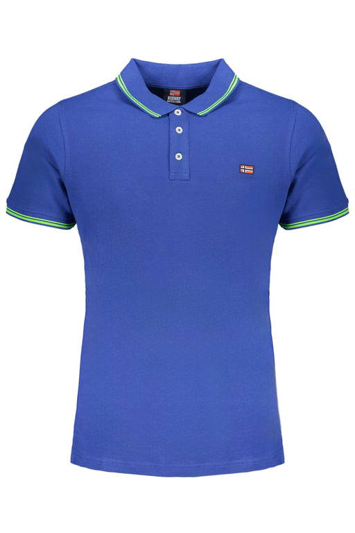 Norway 1963 Mens Blue Short Sleeve Polo Shirt