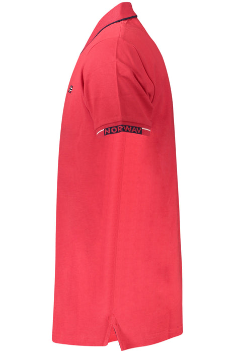 Norway 1963 Mens Short Sleeve Polo Shirt Red