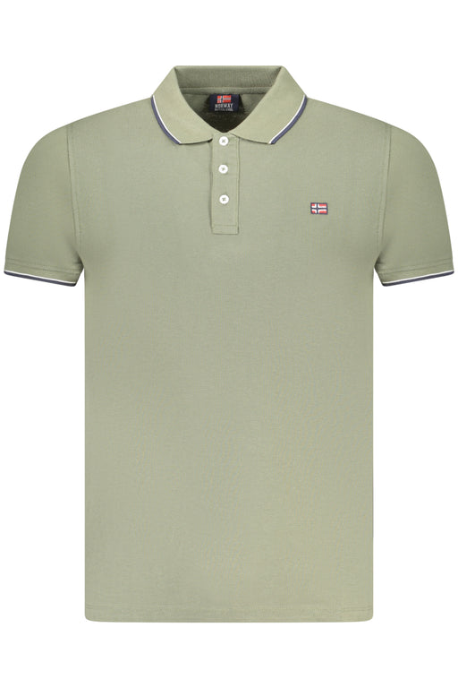 Norway 1963 Mens Short Sleeve Polo Green