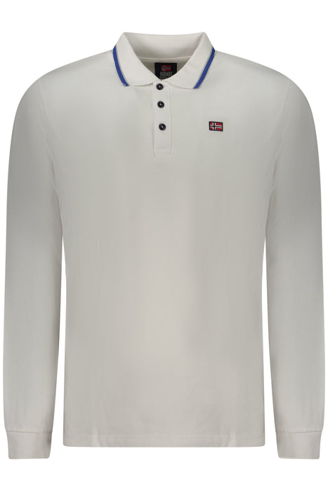 Norway 1963 Mens Long-Sleeved Polo Shirt White