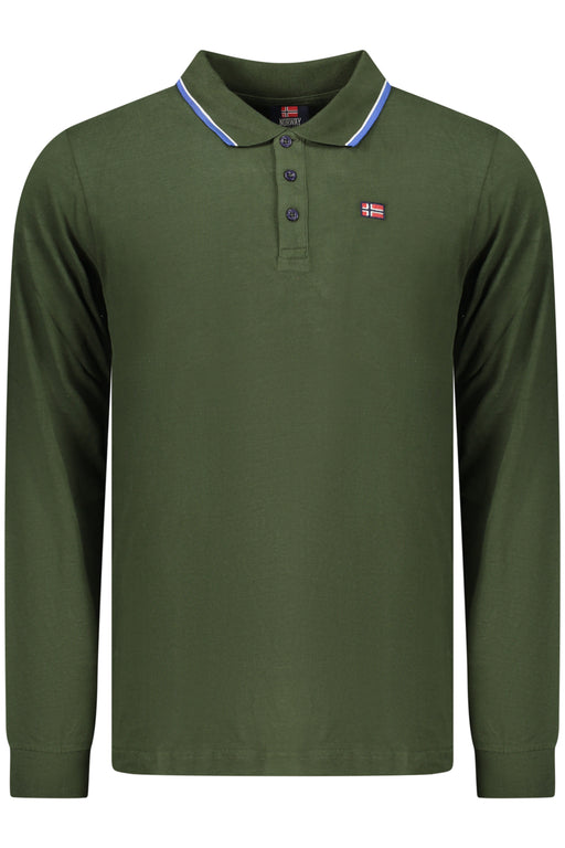 Norway 1963 Mens Long-Sleeved Polo Shirt, Green