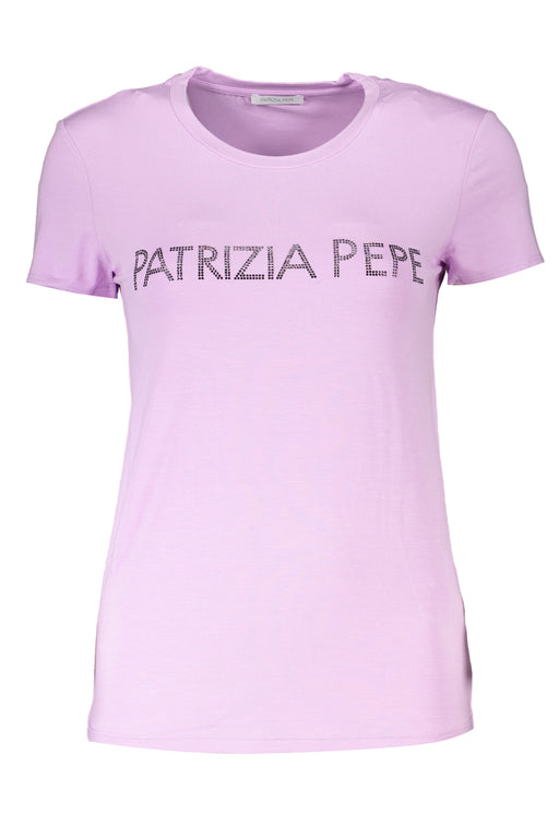 Patrizia Pepe Womens Short Sleeve T-Shirt Purple