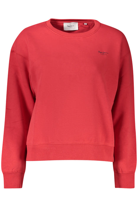 Pepe Jeans Womens Red Zip-Up Sweatshirt