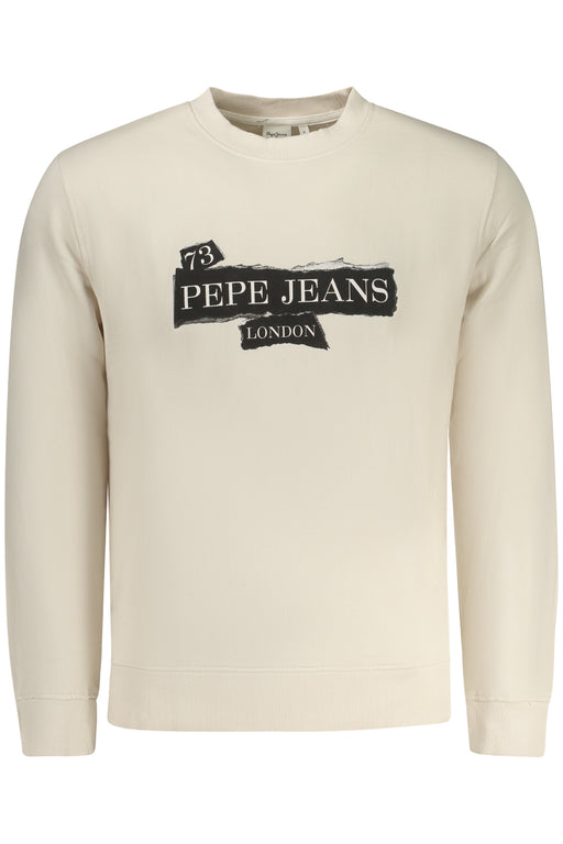 Pepe Jeans Mens Beige Zip-Up Sweatshirt