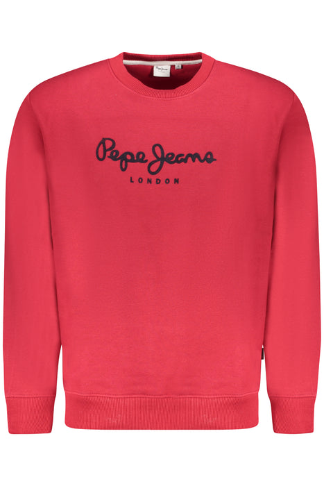 Pepe Jeans Mens Red Zip-Up Sweatshirt