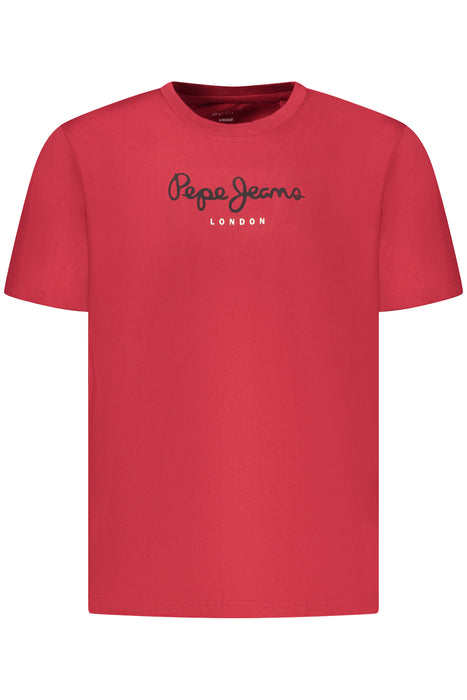Pepe Jeans Mens Short-Sleeved T-Shirt, Red
