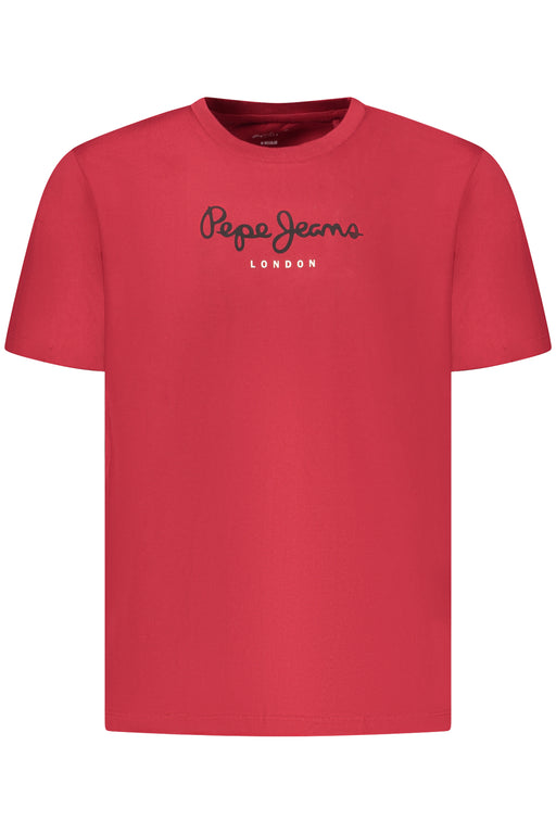 Pepe Jeans Mens Short-Sleeved T-Shirt, Red