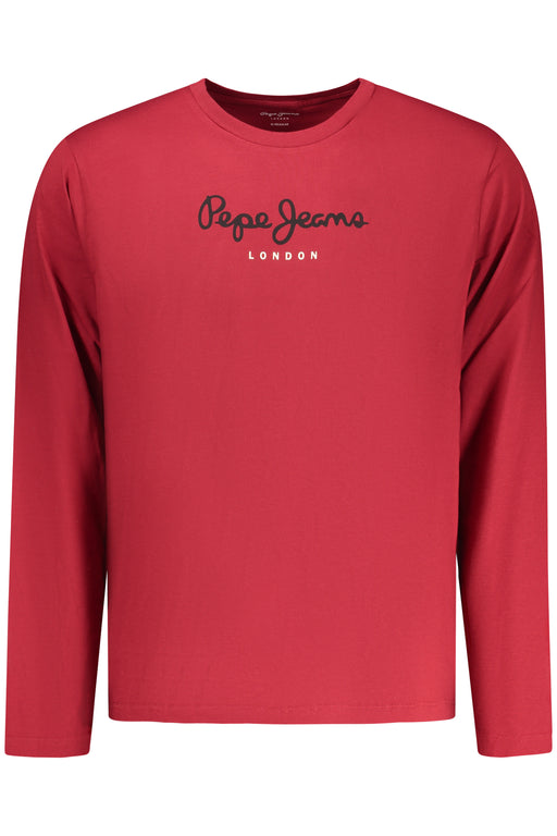 Pepe Jeans Mens Long-Sleeved T-Shirt, Red