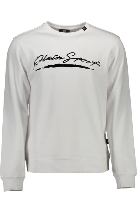 Plein Sport Mens Zip-Up Sweatshirt White