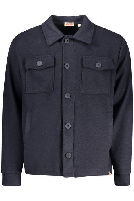 Mens Blue Long-Sleeved Rifle Shirt