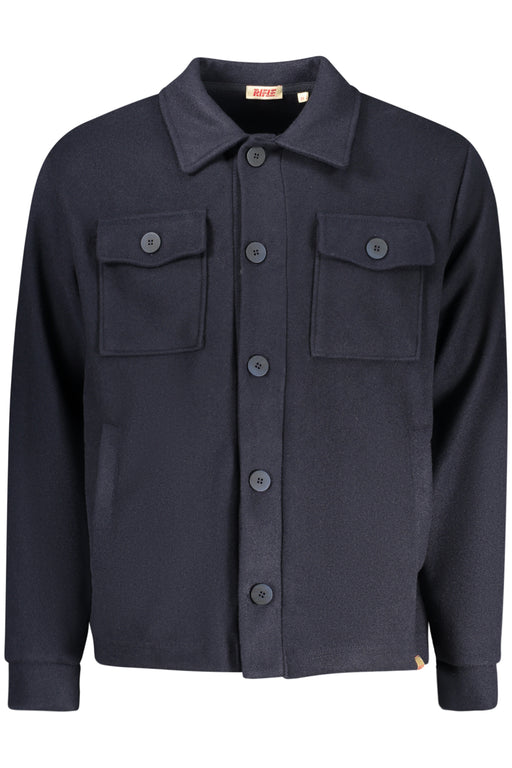 Mens Blue Long-Sleeved Rifle Shirt