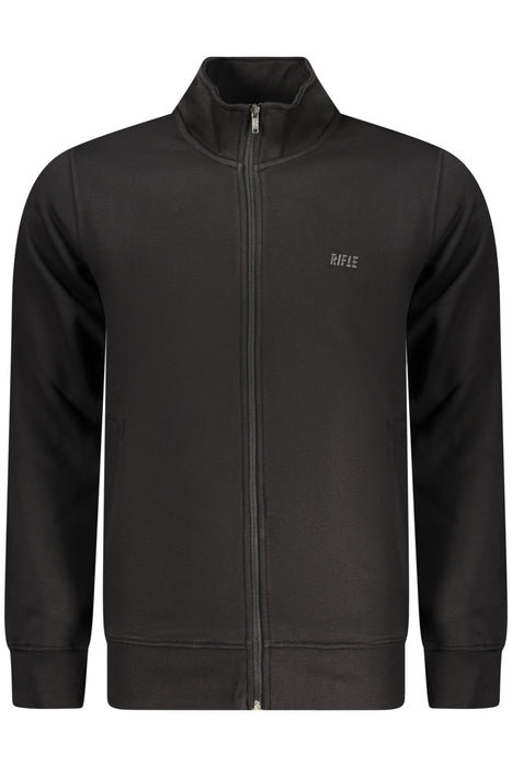 Rifle Mens Black Zip-Up Sweatshirt