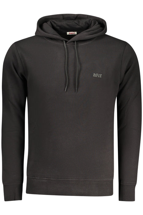 Rifle Mens Black Zip-Up Sweatshirt