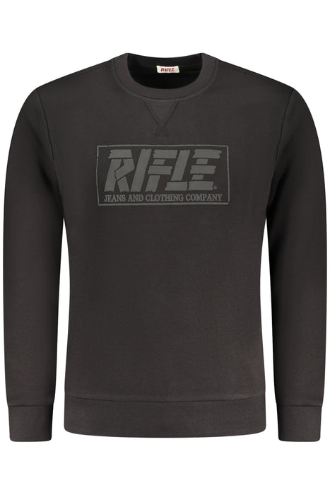 Rifle Mens Black Zip-Up Sweatshirt