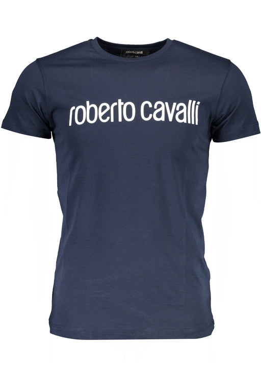 Roberto Cavalli Mens Short Sleeve T-Shirt Blue
