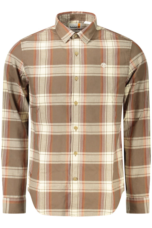 Timberland Mens Long-Sleeved Shirt, Brown
