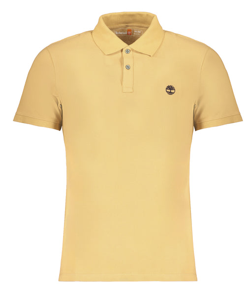 Timberland Mens Short Sleeved Polo Shirt Beige