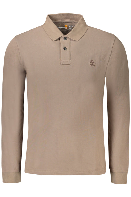 Timberland Mens Long-Sleeve Polo Shirt, Brown