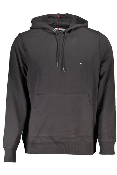 Tommy Hilfiger Mens Black Zipless Sweatshirt