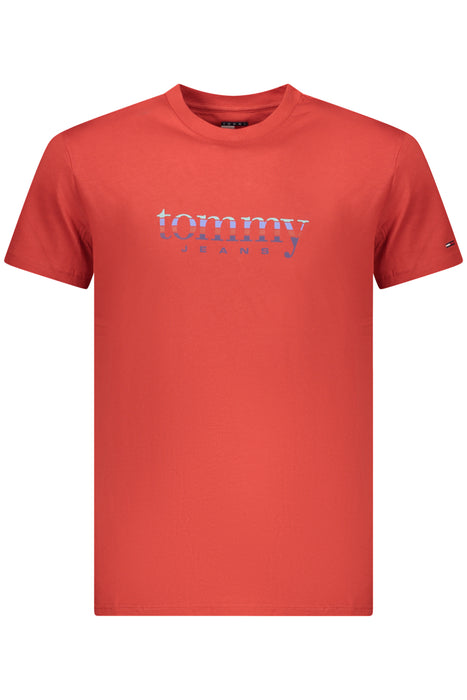 Tommy Hilfiger Mens Short-Sleeved T-Shirt, Red