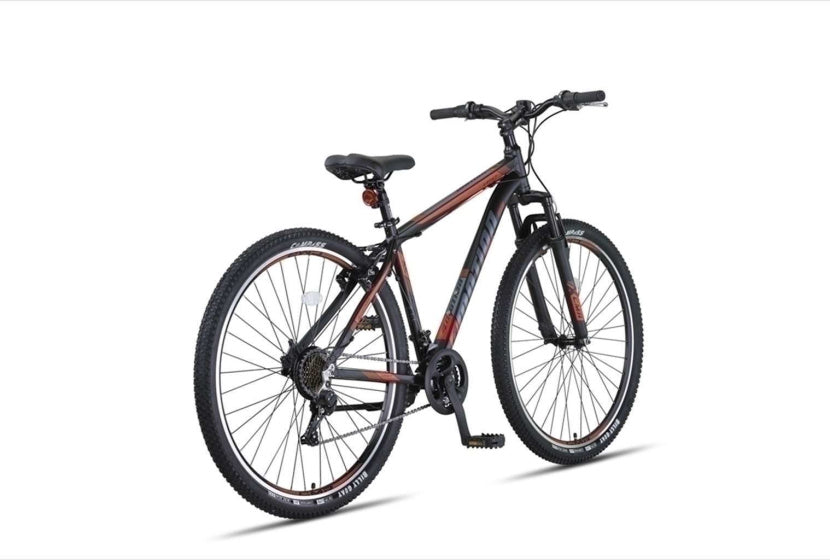 4 Motion MTB 27.5 Inch 47 cm Unisex 21SP Rim Brakes Black/Red,