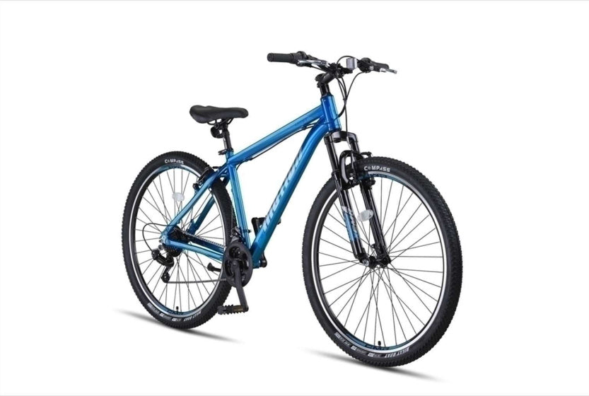 4 Motion MTB 29 Inch 46 cm Unisex 21SP Rim Brakes Blue/Black,