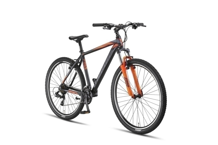 Mirage Oversized MTB 27.5 Inch 50 cm Unisex 21SP Rim Brakes Black/Orange,