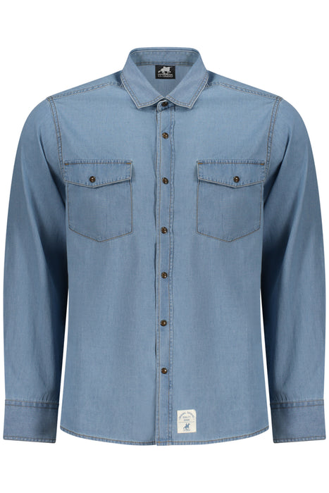 Us Grand Mens Long-Sleeved Shirt, Blue