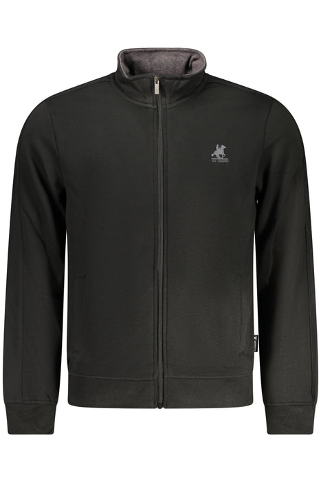 Us Grand Mens Black Zip-Up Sweatshirt
