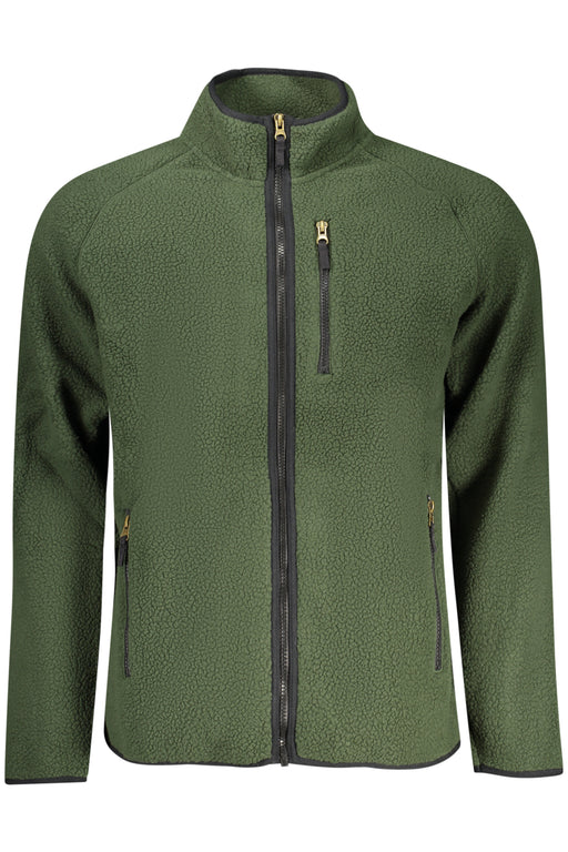Us Grand Mens Green Zip-Up Sweatshirt