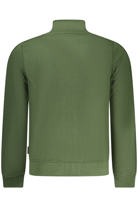 Us Grand Mens Green Zip-Up Sweatshirt