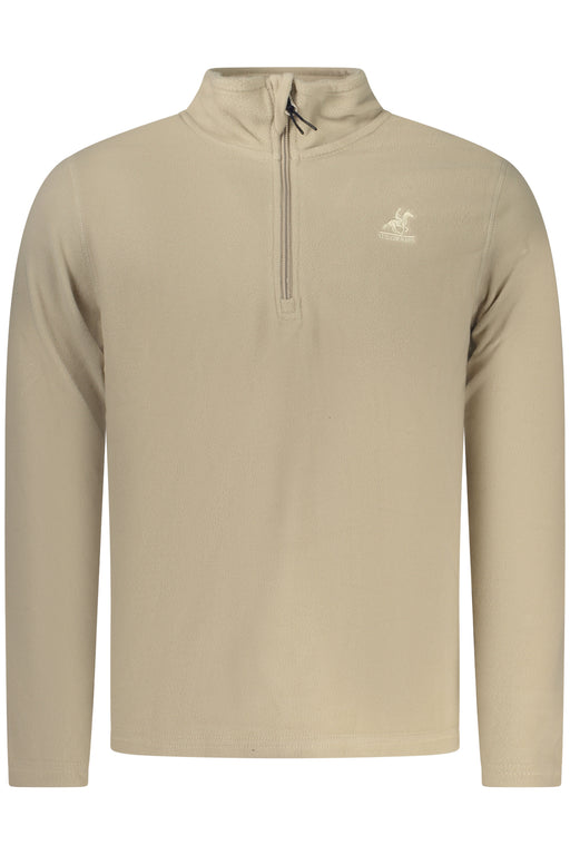 Us Grand Mens Beige Zip-Up Sweatshirt
