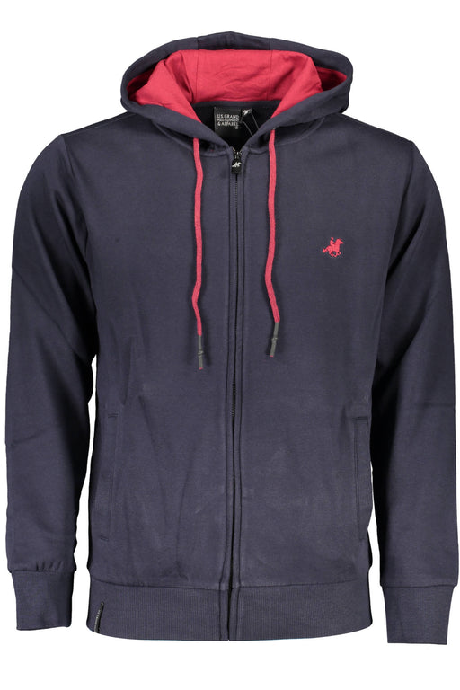 Us Grand Mens Blue Zip-Up Sweatshirt