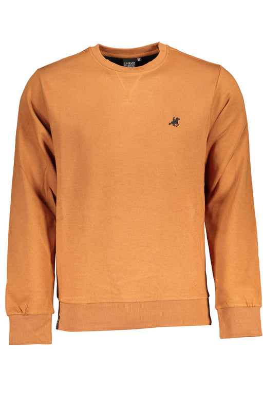 Us Grand Polo Mens Brown Zipless Sweatshirt