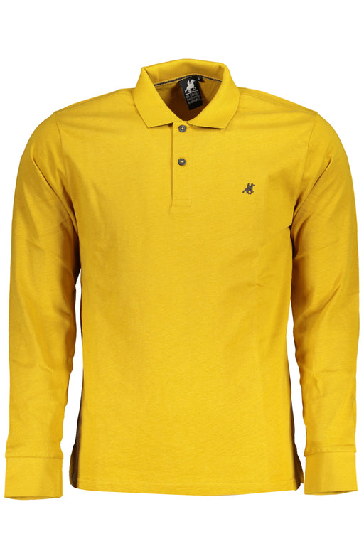 Us Grand Polo Mens Yellow Long Sleeved Polo Shirt