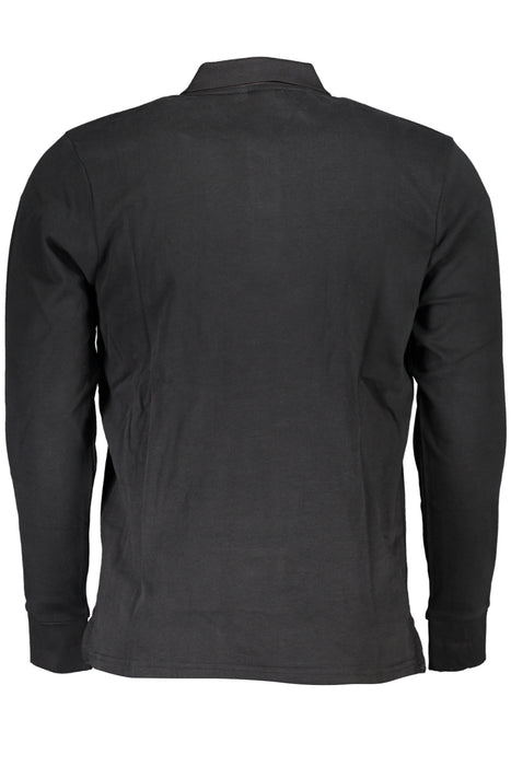 Us Grand Polo Mens Long Sleeved Polo Shirt Black