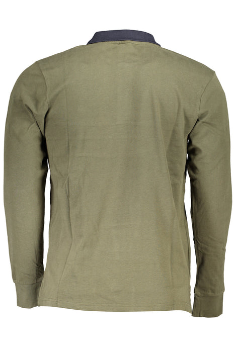 Us Grand Polo Green Mens Long Sleeved Polo Shirt