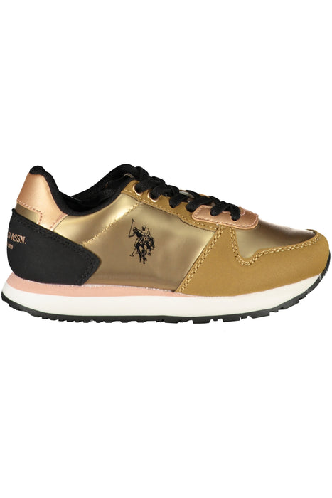 Us Polo Assn. Gold Children'S Sports Shoes