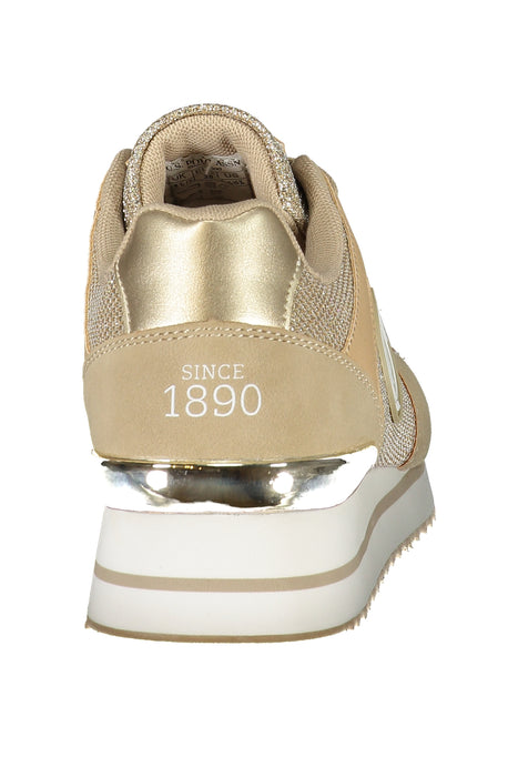 Us Polo Best Price Womens Sports Shoes Gold