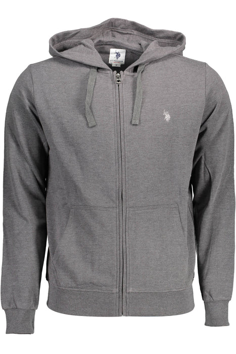 Us Polo Sweatshirt With Zip Gray Man