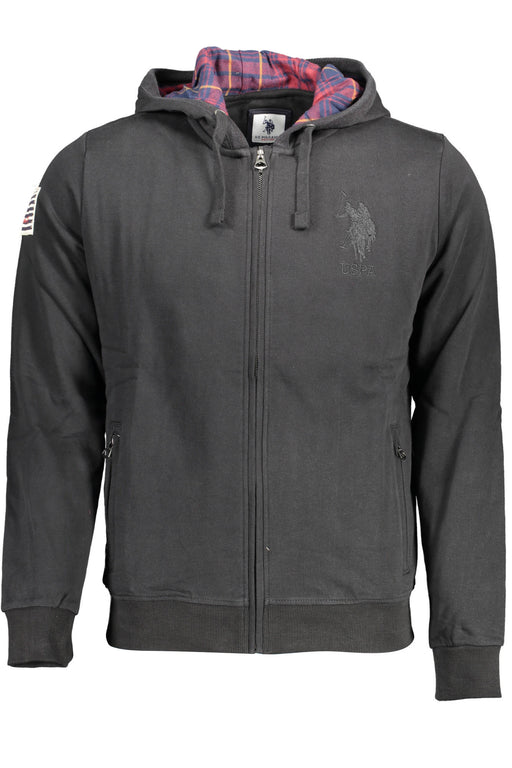 Us Polo Sweatshirt With Zip Black Man