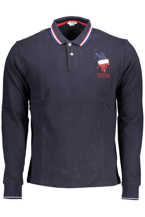 Us Polo Blue Mens Long Sleeved Polo Shirt