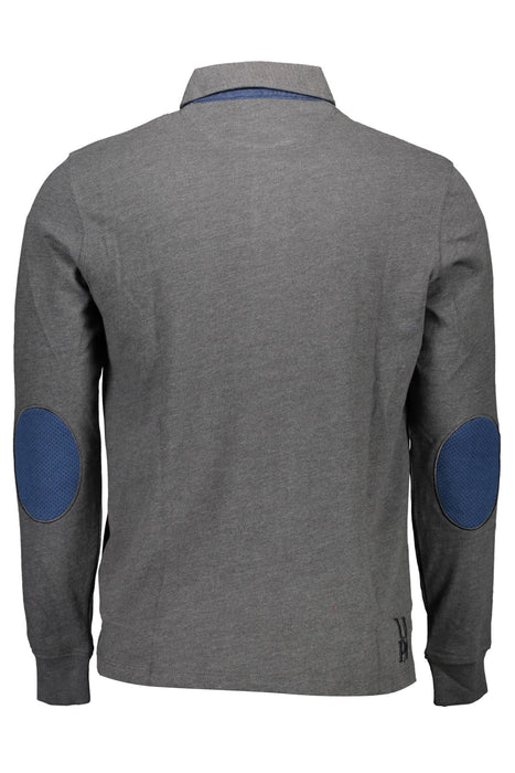 Us Polo Shirt Long Sleeve Mens Gray