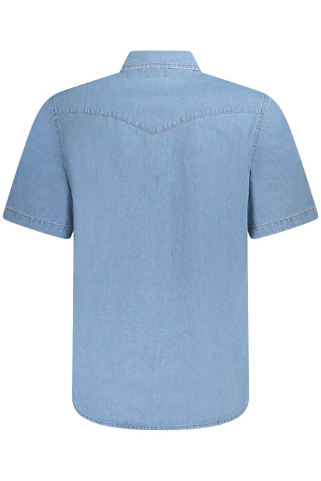 Wrangler Short Sleeve Shirt Men Blue