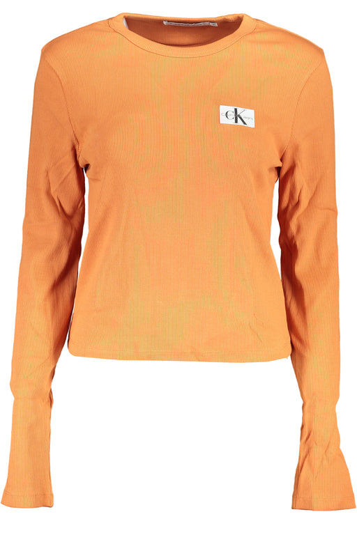 Calvin Klein Womens Long Sleeve T-Shirt Orange