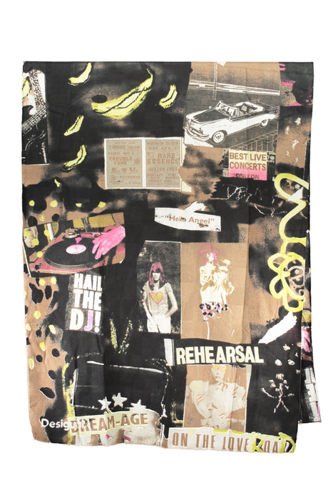 DESIGUAL BLACK WOMENS SCARF