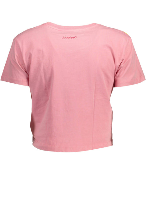 Desigual Womens Short Sleeve T-Shirt Pink
